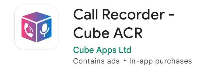 Call Recorder ACR Cube