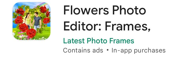 Flowers Photo Frames App