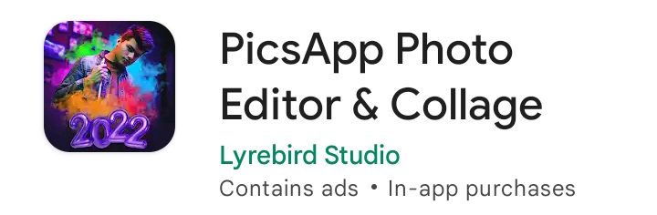 PicsApp, फोटो सजाने का ऐप्स