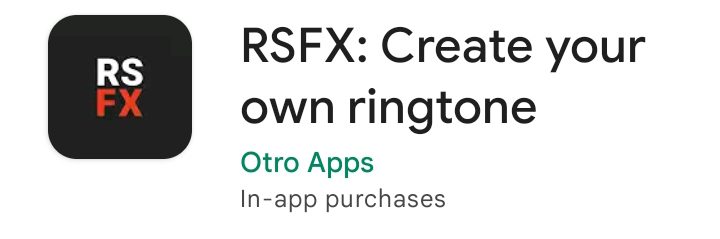 RSFX, रिंगटोन ऐप