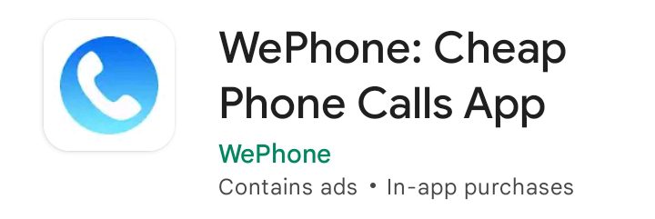 WePhone , फेक काॅल ऐप